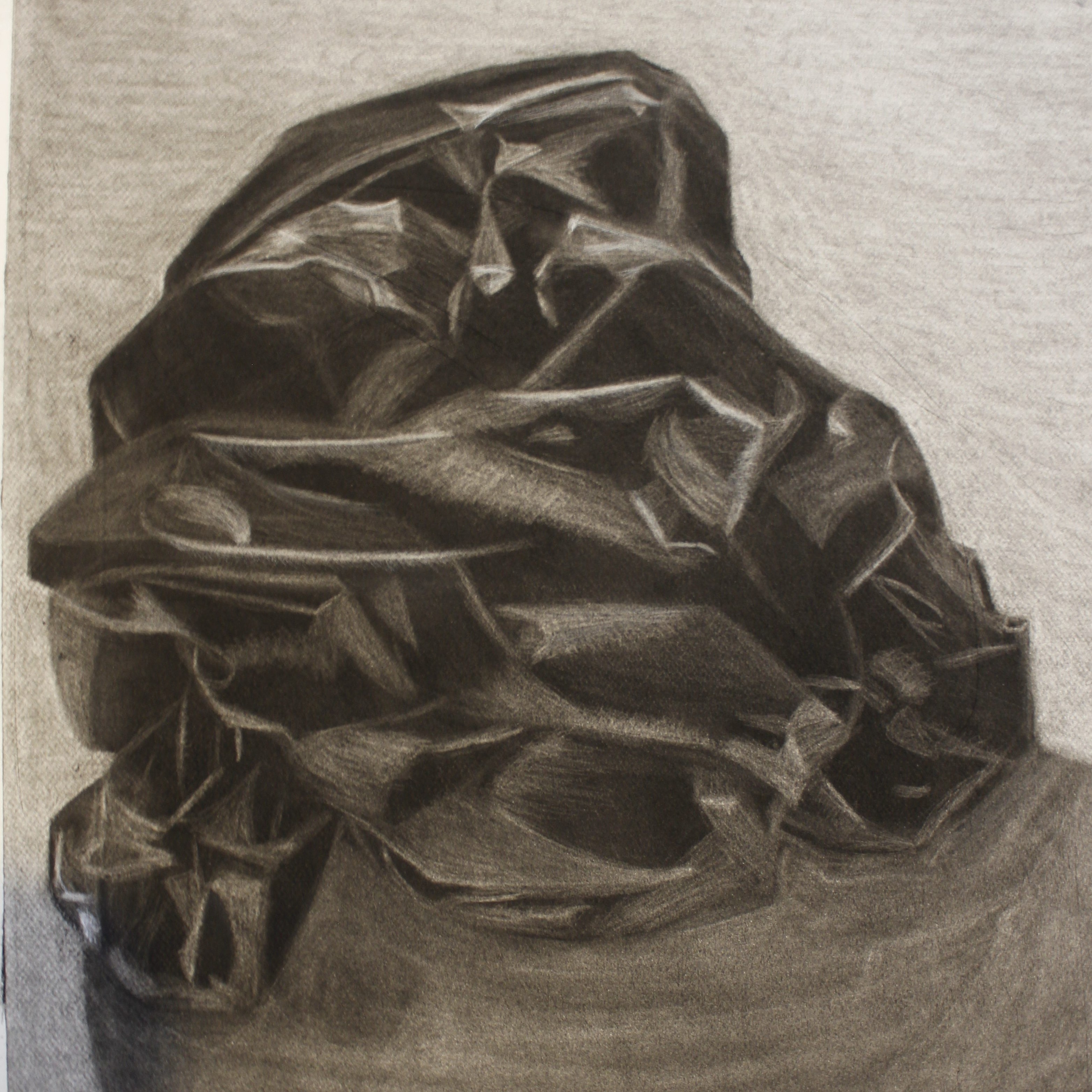 crumbled bag still life