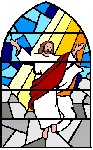 stain glass of Christ