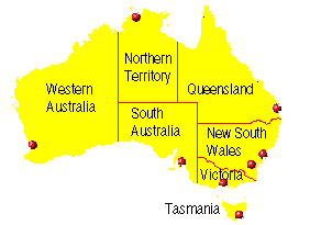 map of Australia