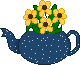 teapot with flowers 