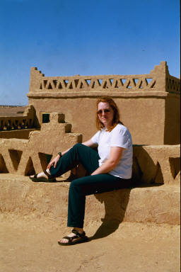 Me on the terrace of our auberge in Merzouga