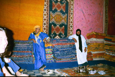 Rug merchant in Merzouga