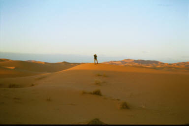 There's Andrew on a sand dune!