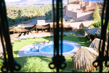 Swimming pool from my window at Kasbah Baha
