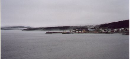 The fog rolling in on Whiteway, Newfoundland
