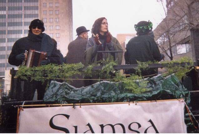 Me in the Montreal St Patrick's day parade, March 2004