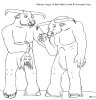 Fanart - two male minotaurs, Brahma and Angus