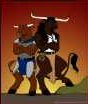 Kaz and Pagus, two minotaur friends - color.