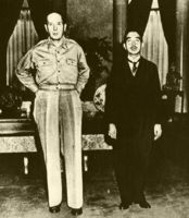 Emperor Hirohito and General Douglas McArthur, 1945