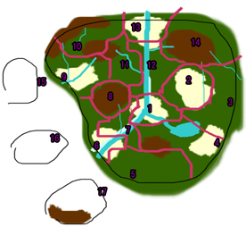 Map of Kazujisha