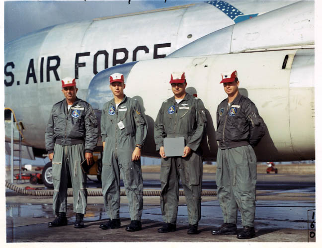 903rd Air Refueling Squadron crew photo in front of their KC-135Q at Beale AFB, California.