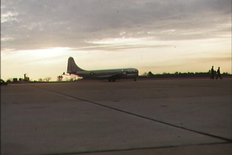 A lonely 100th AREFS KC-97F on the flighline at Robbins.