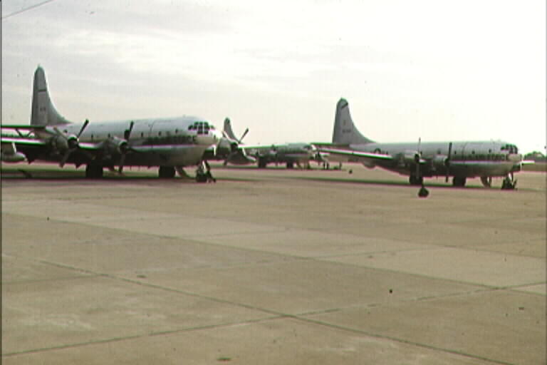 100th AREFS KC-97s on the flightline at Robbins.