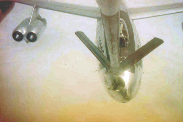 19th Air Refueling Squadron KC-97G refueling a B-47 up north.