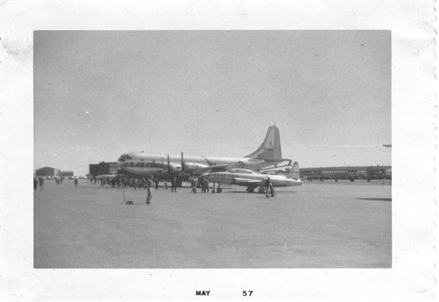42nd AREFS KC-97G shown during an Armed Forces Day shoe at Loring AFB, Maine in 1957 coutesy of Ken Henrich.