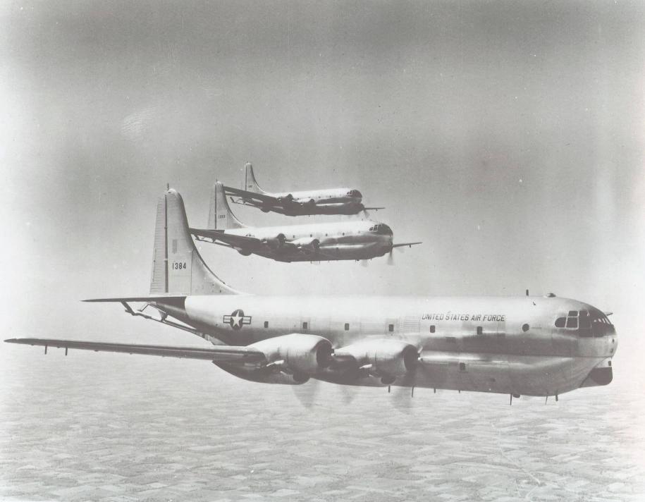 91st ARS KC-97Fs. 51-0384 is in the foreground, 51-0383 is in the middle, and 51-0382 is in the background.