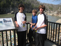 Checking out the Falls