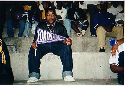 President Wallace enjoying the championship