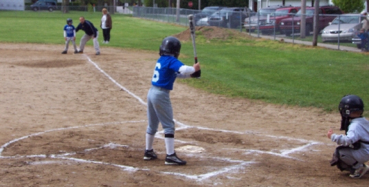 Zak W at the plate.