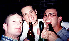 Drink the beer Chad, don't bite it!