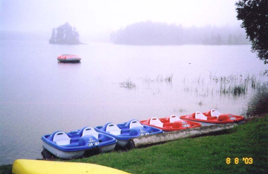 Paddling on the lake