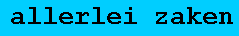 Allerlei zaken