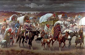 Painting by Robert Lindneux from Woolaroc Museum