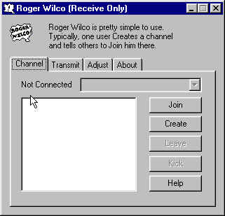 Roger Wilco Main Screen