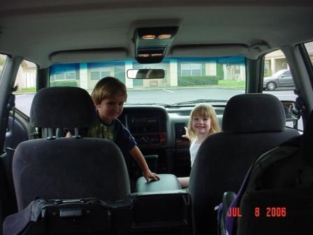 playing in the truck