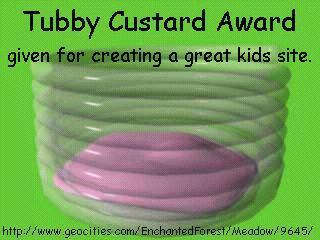 I won the Tubby Custard Award!