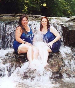 Kem and Amber (friend) at The Pot Holes, Indiana