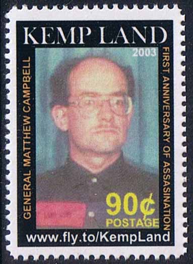1st anniversary of the death of General Campbell. Click this stamp to view his wedding stamp.