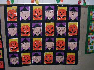 Witches and jack o lantern quilt
