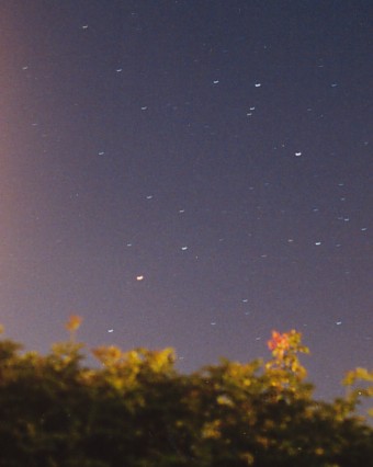 Scorpio Rising (orange star at lower left is Antares)