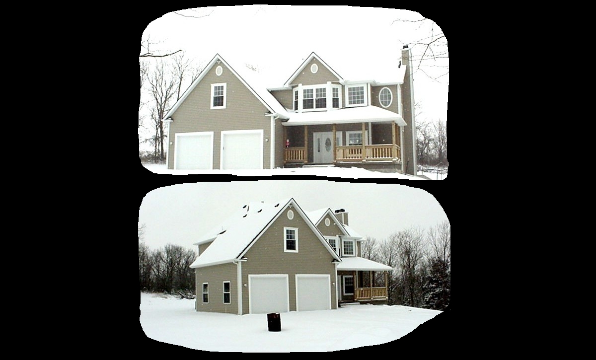 Couple of views of the House after a Jan '03 Snow. 