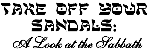 Remove your sandals