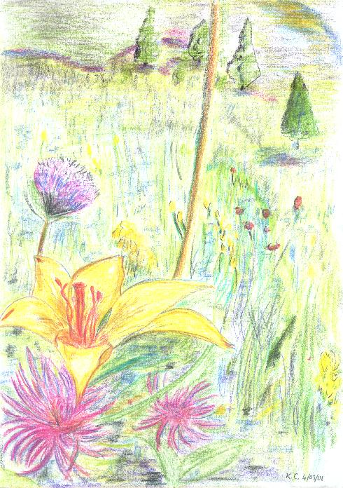 It's a pity one can't draw fragrance...