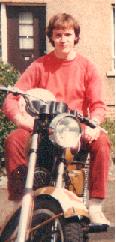 Kenny Campbell at the age of 24 on a Czechoslovakian Motorcycle. This bike cost me �70, around $105, and I felt great learning how to fix it and riding it around  during the Summer.