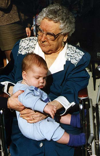 JD meets great-grandma Molleran