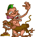 Spank the monkey to enter