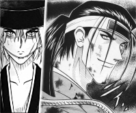 Battousai presencia la marcha del Shinsengumi