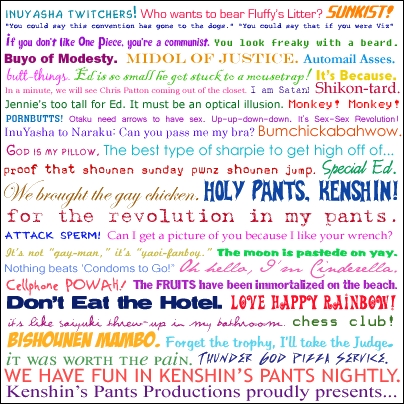 The almighty WALL OF CON-QUOTES!
