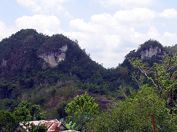 Distinctly shaped hills in the Cockpit Country