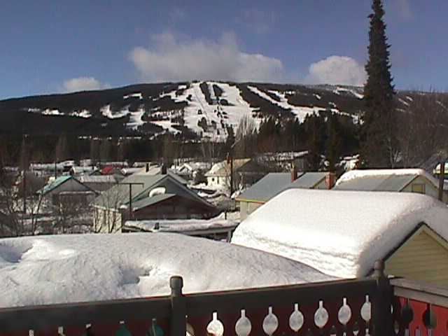 This is the mountain that started Kimberley, where the townspeople built a ski hill and which now has been sold into private hands...the houses in the foreground originated in the early 1930' s .