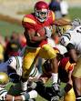 This pic is of Reggie Bush he's just running away from tacklers..