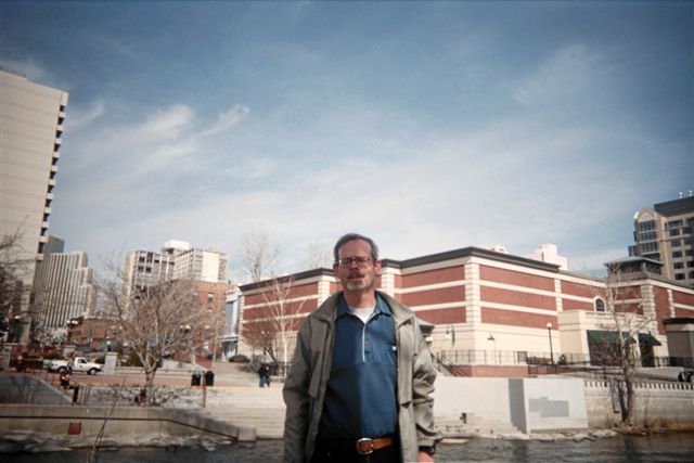 Kent Reedy standing by the Truckee River - downtown Reno, Nevada
