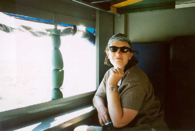 kerrie up the front of the truck.jpg - 21231 Bytes