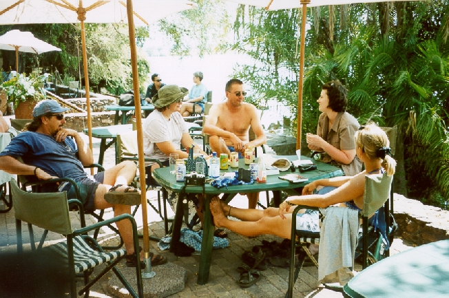 roughing it at chobe NP.jpg - 28139 Bytes
