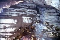 a view from inside of cave