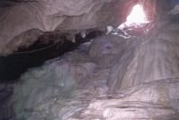 a view from inside of cave